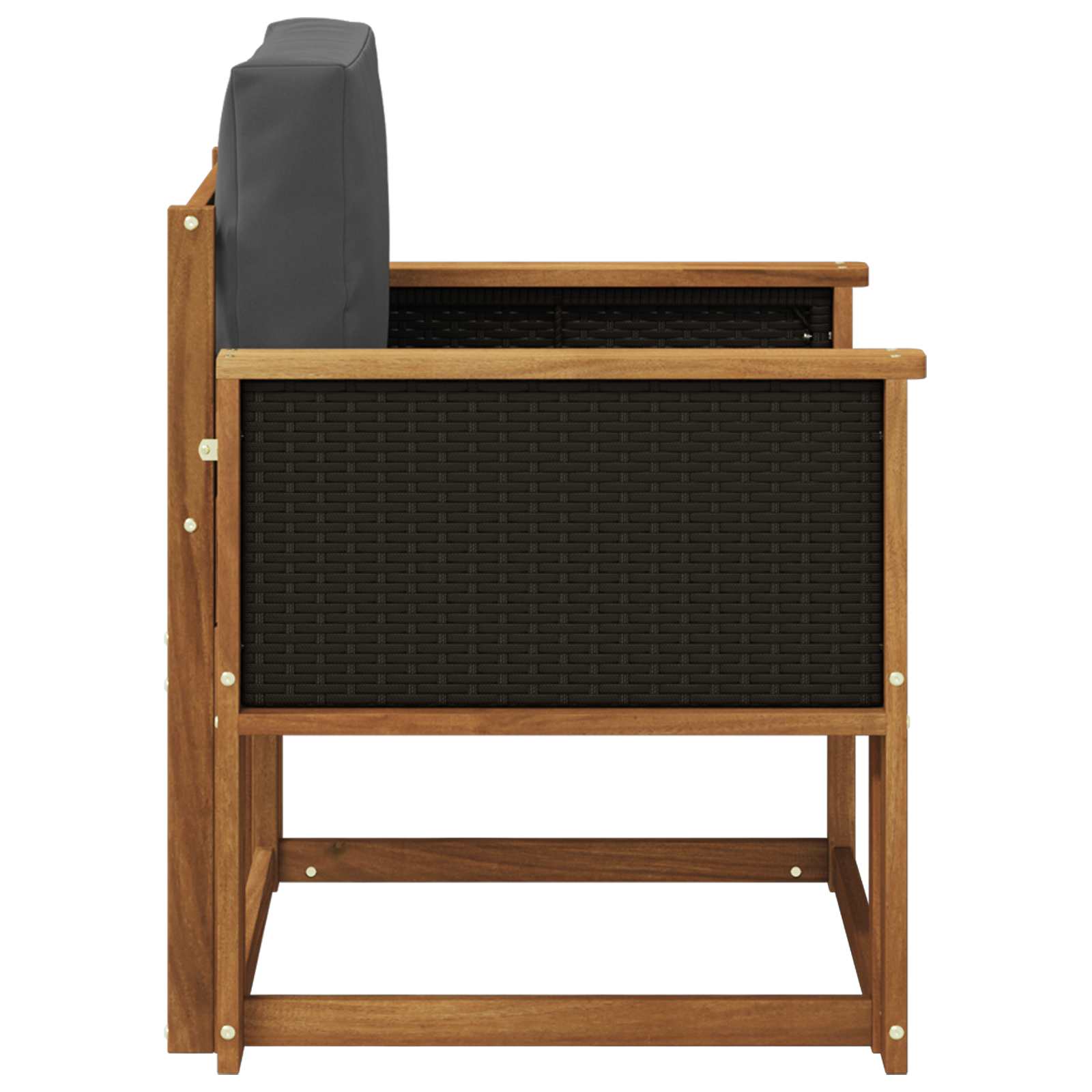 Udendørs Mellem Sofa Massivt Akacietræ Naturfarvet