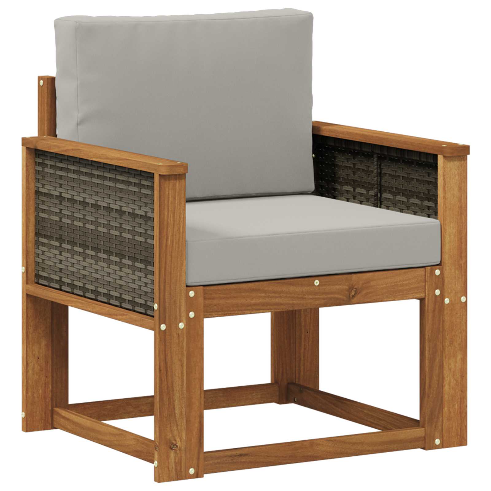 Udendørs Mellem Sofa Massivt Akacietræ Naturfarvet