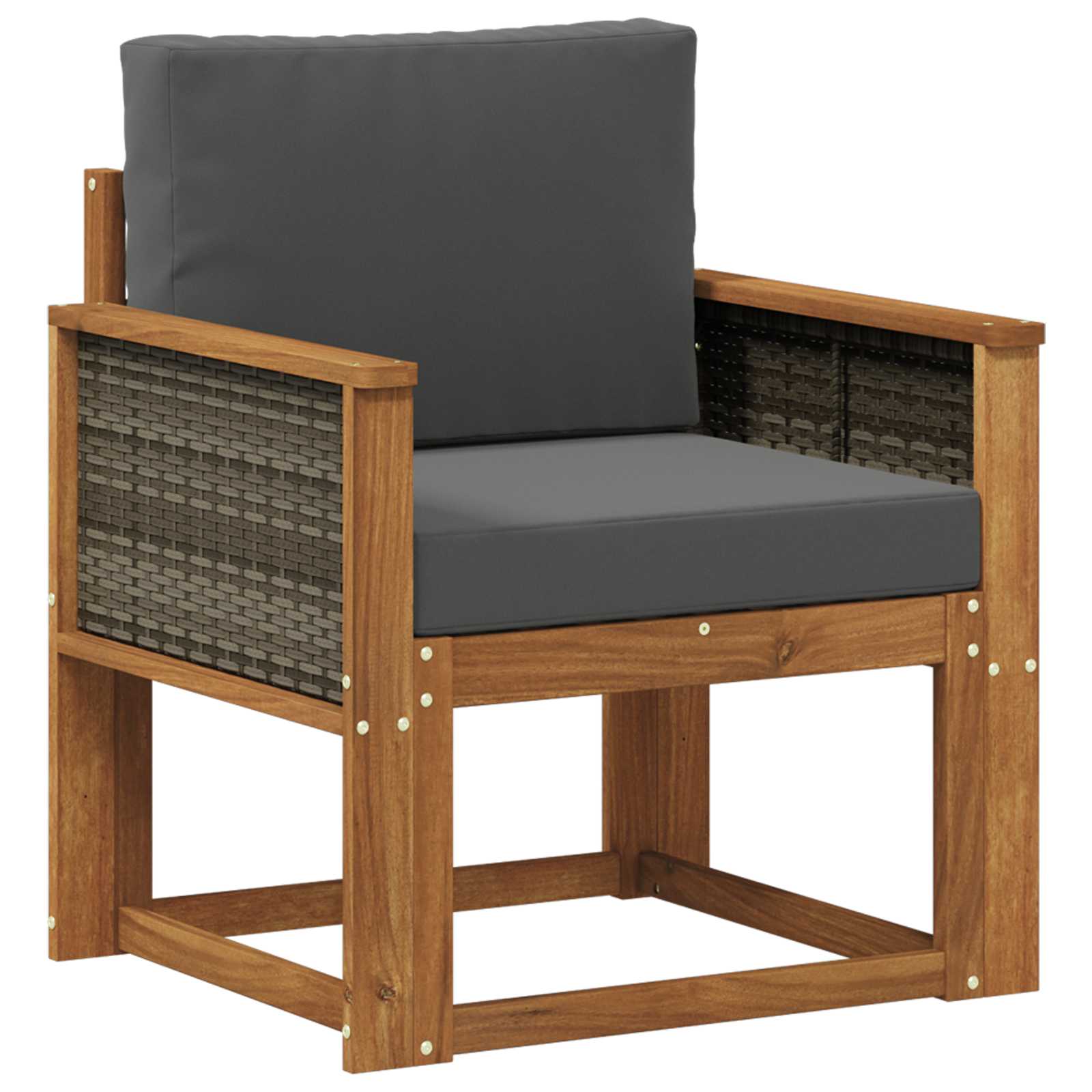 Udendørs Mellem Sofa Massivt Akacietræ Naturfarvet