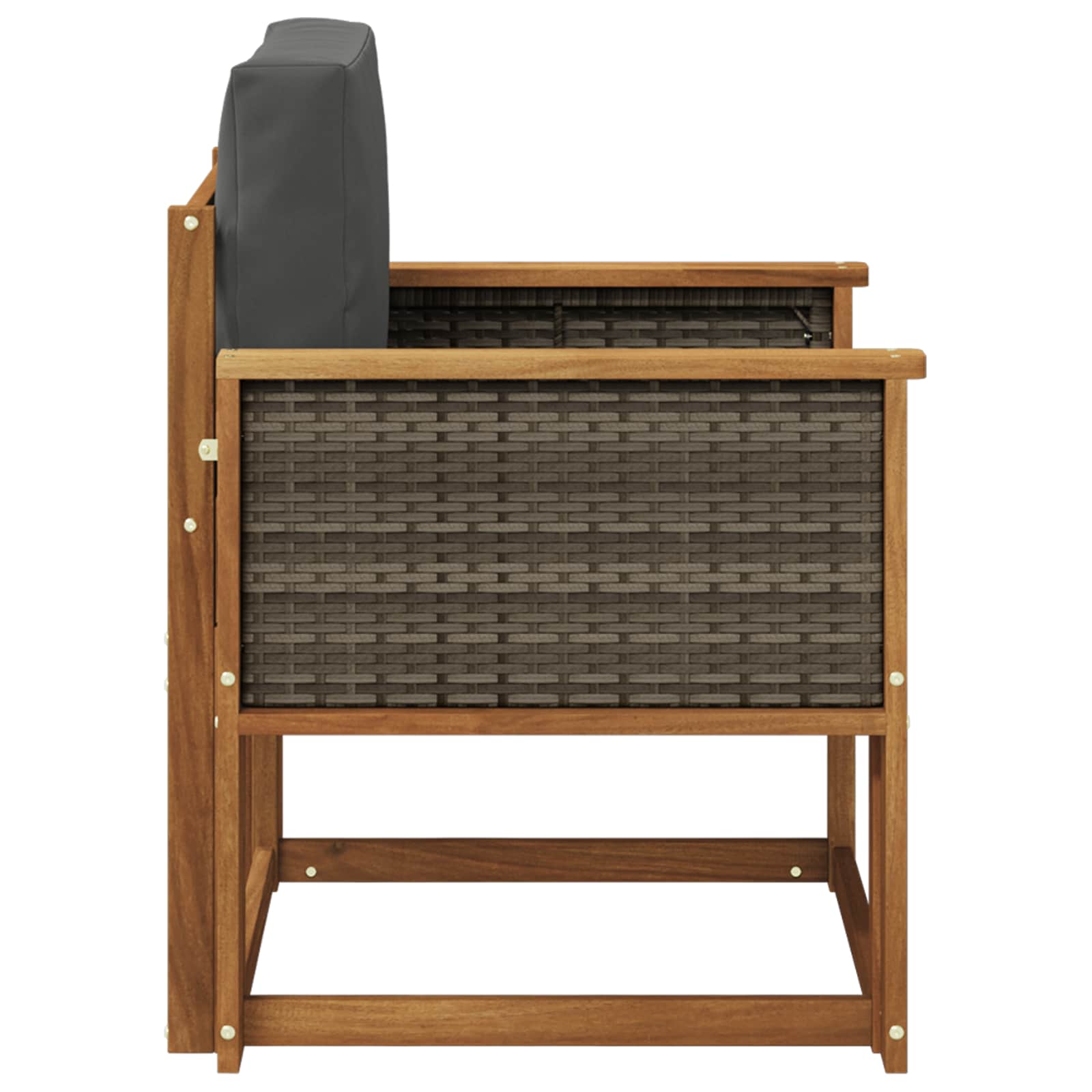 Udendørs Mellem Sofa Massivt Akacietræ Naturfarvet