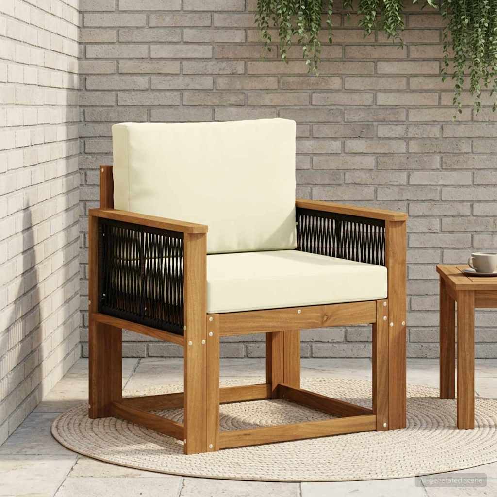 Udendørs Mellem Sofa Massivt Akacietræ Naturfarvet
