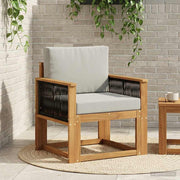 Udendørs Mellem Sofa Massivt Akacietræ Naturfarvet