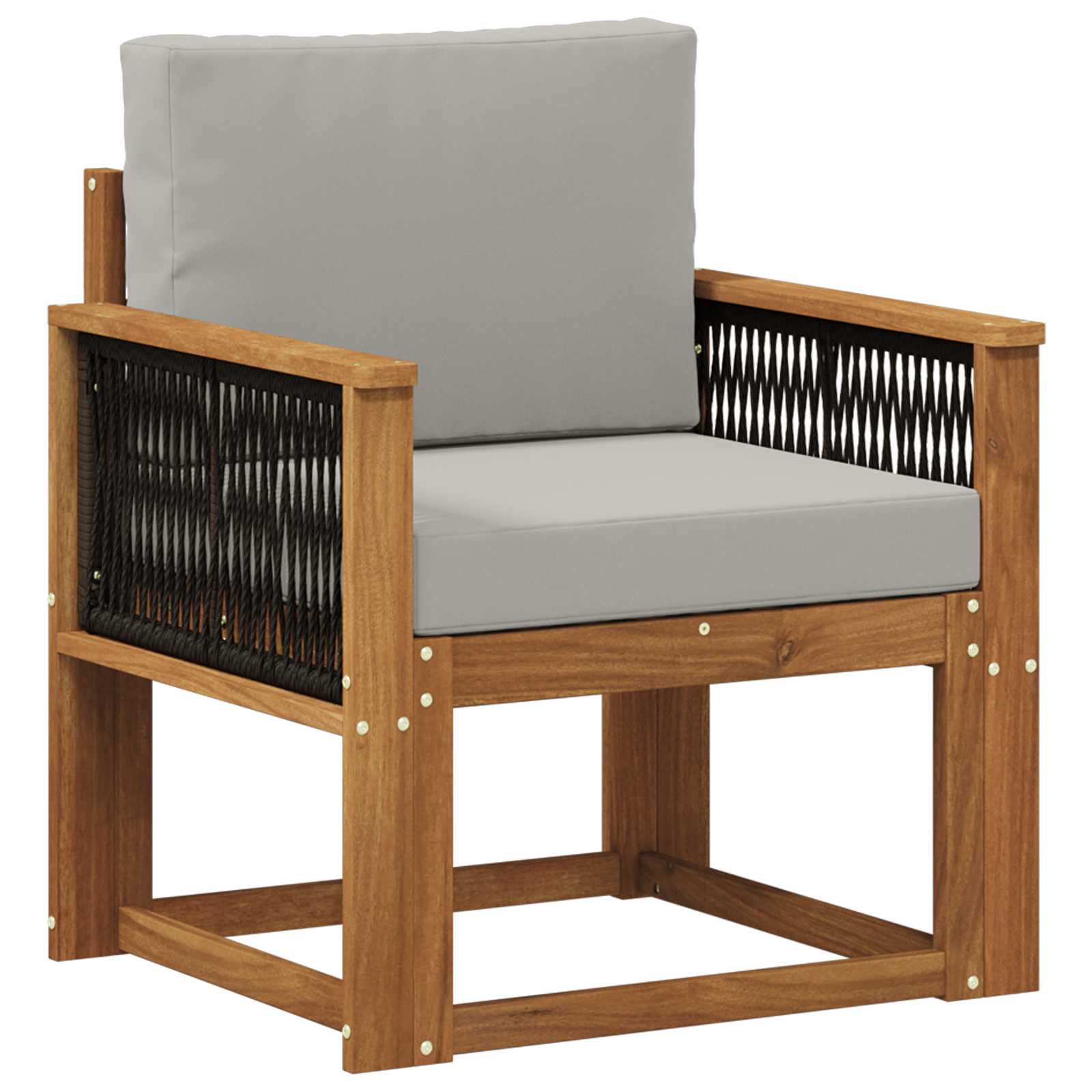 Udendørs Mellem Sofa Massivt Akacietræ Naturfarvet