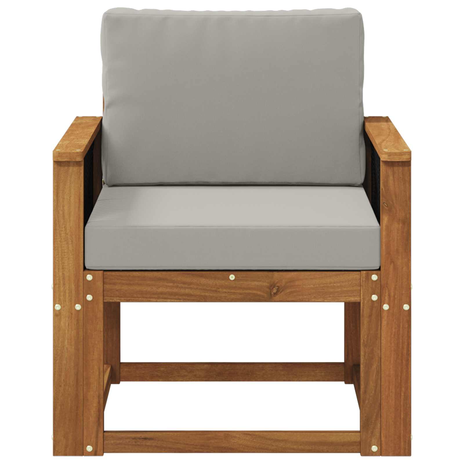 Udendørs Mellem Sofa Massivt Akacietræ Naturfarvet