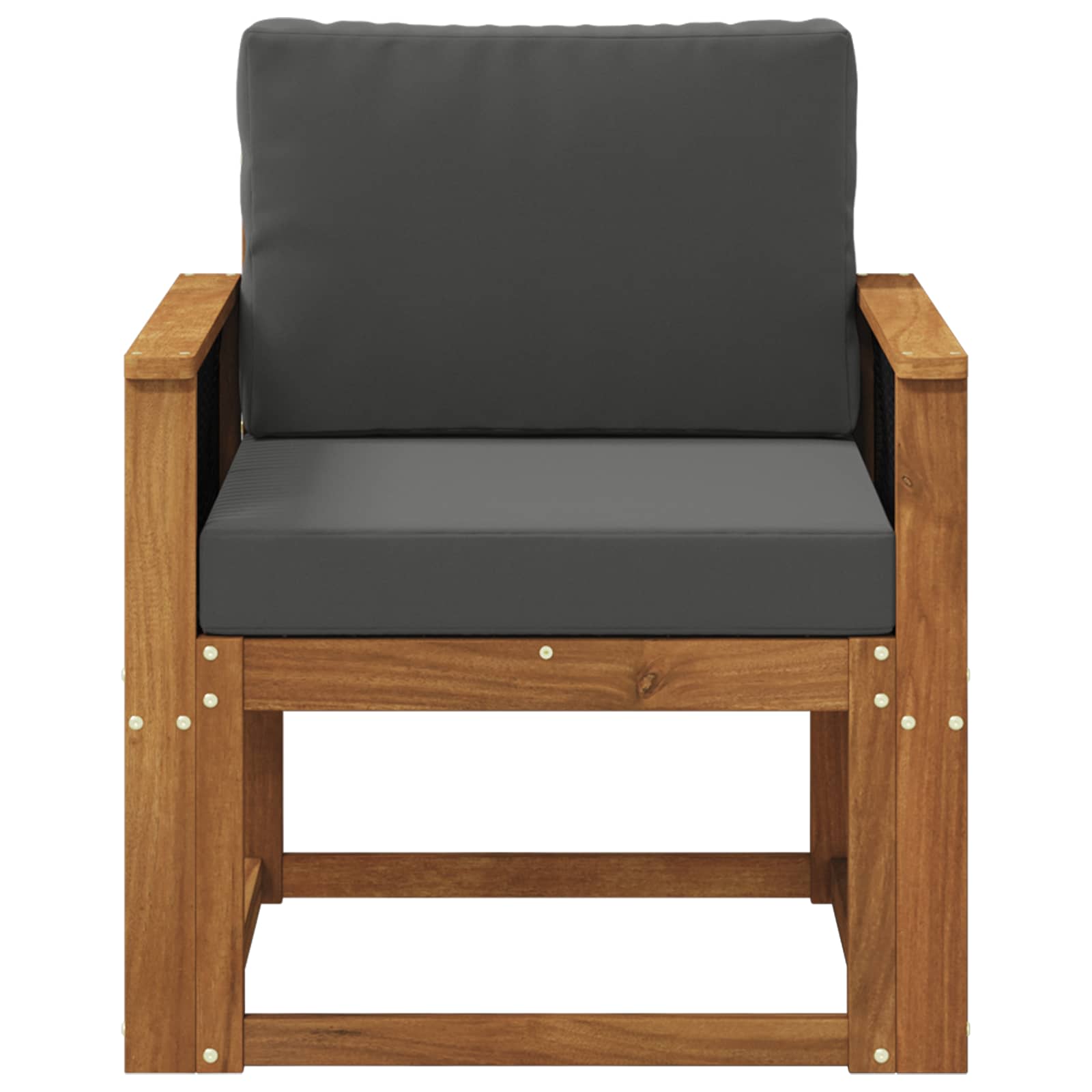 Udendørs Mellem Sofa Massivt Akacietræ Naturfarvet