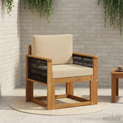 Udendørs Mellem Sofa Massivt Akacietræ Naturfarvet