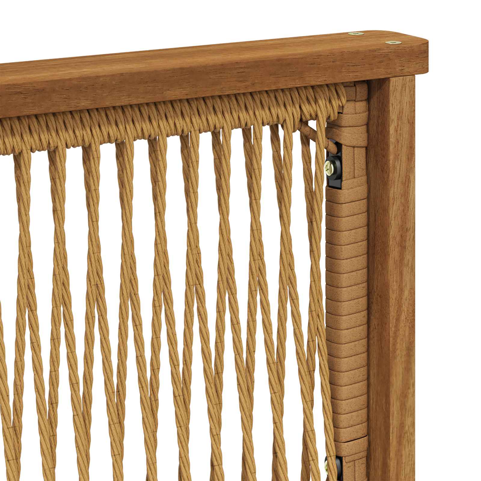 Udendørs Mellem Sofa Massivt Akacietræ Naturfarvet
