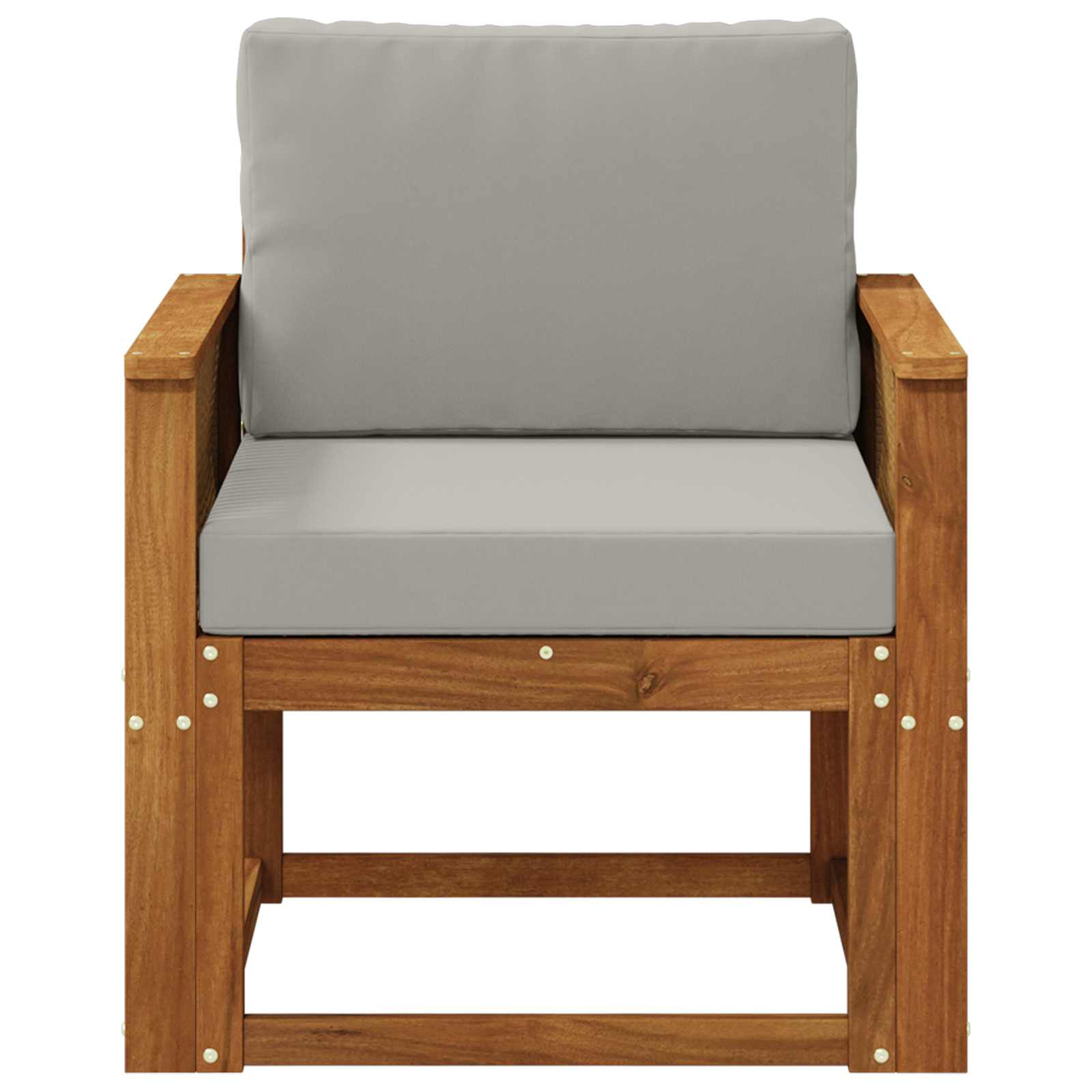 Udendørs Mellem Sofa Massivt Akacietræ Naturfarvet