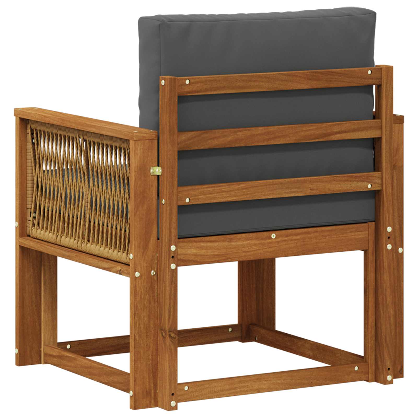 Udendørs Mellem Sofa Massivt Akacietræ Naturfarvet