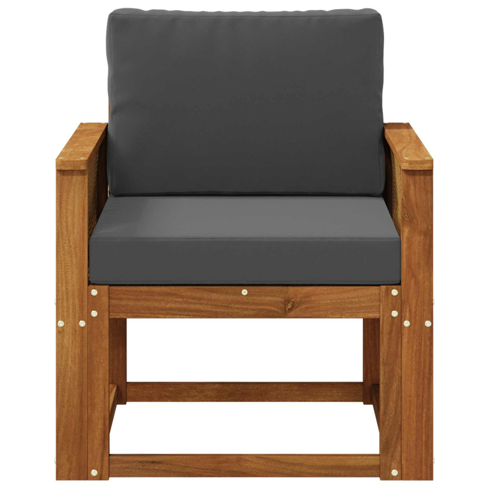 Udendørs Mellem Sofa Massivt Akacietræ Naturfarvet