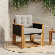 Udendørs Mellem Sofa Massivt Akacietræ Naturfarvet