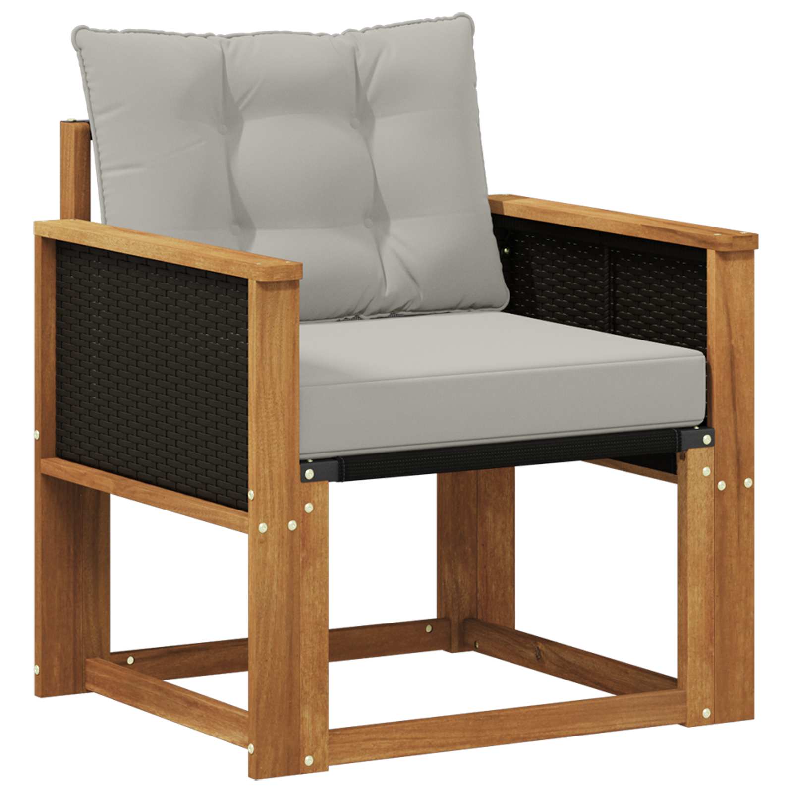 Udendørs Mellem Sofa Massivt Akacietræ Naturfarvet