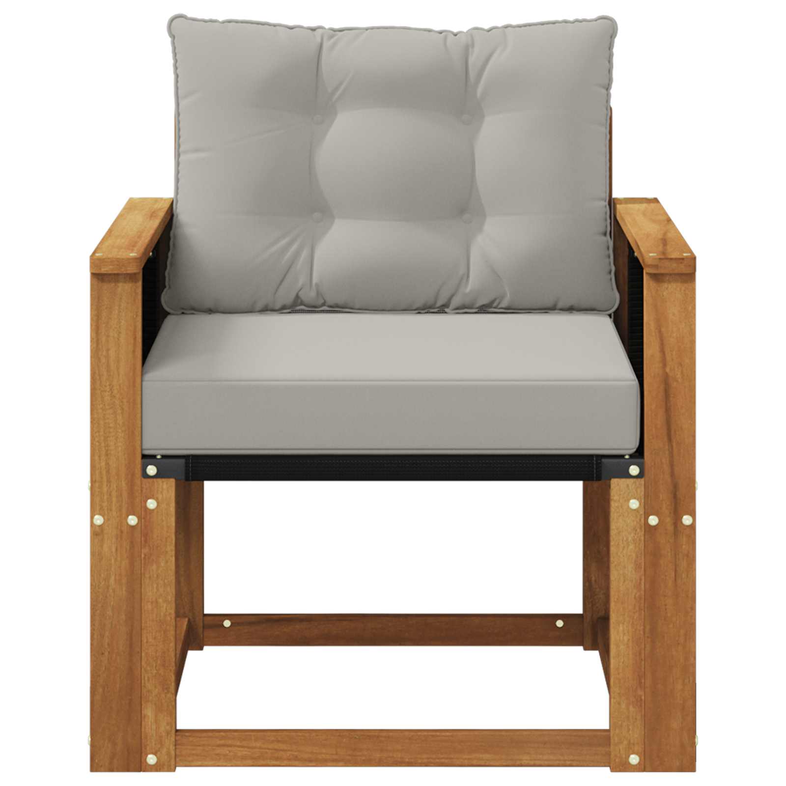 Udendørs Mellem Sofa Massivt Akacietræ Naturfarvet