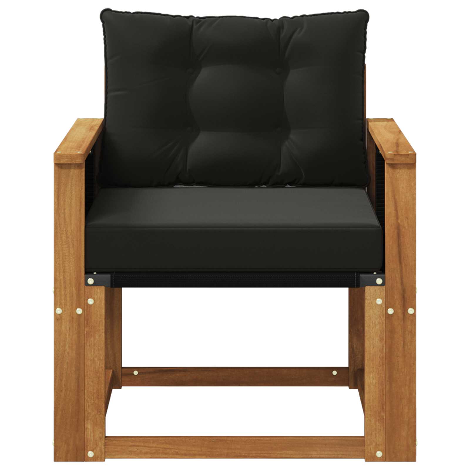 Udendørs Mellem Sofa Massivt Akacietræ Naturfarvet