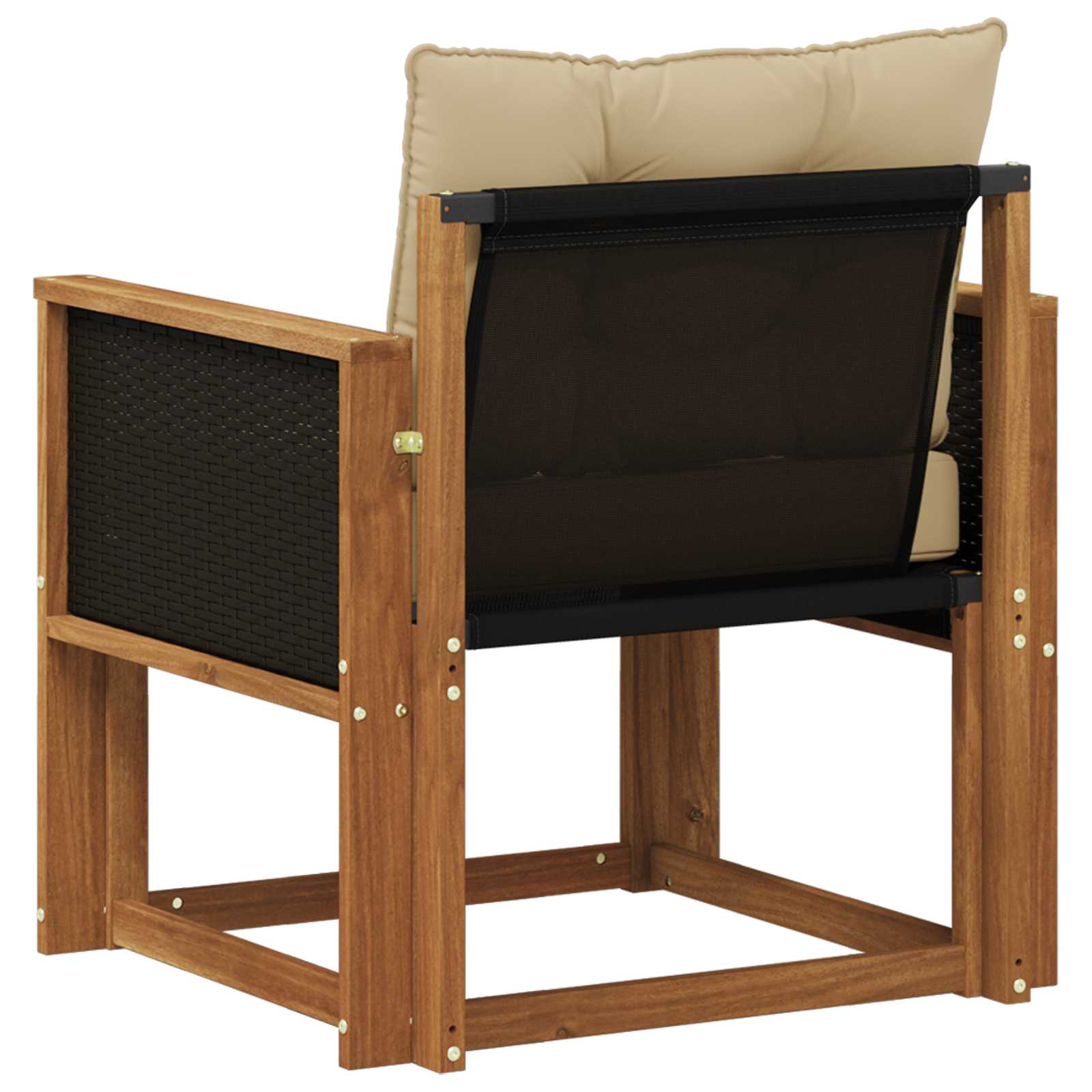 Udendørs Mellem Sofa Massivt Akacietræ Naturfarvet
