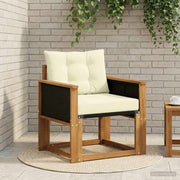 Udendørs Mellem Sofa Massivt Akacietræ Naturfarvet