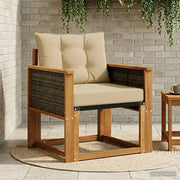 Udendørs Mellem Sofa Massivt Akacietræ Naturfarvet