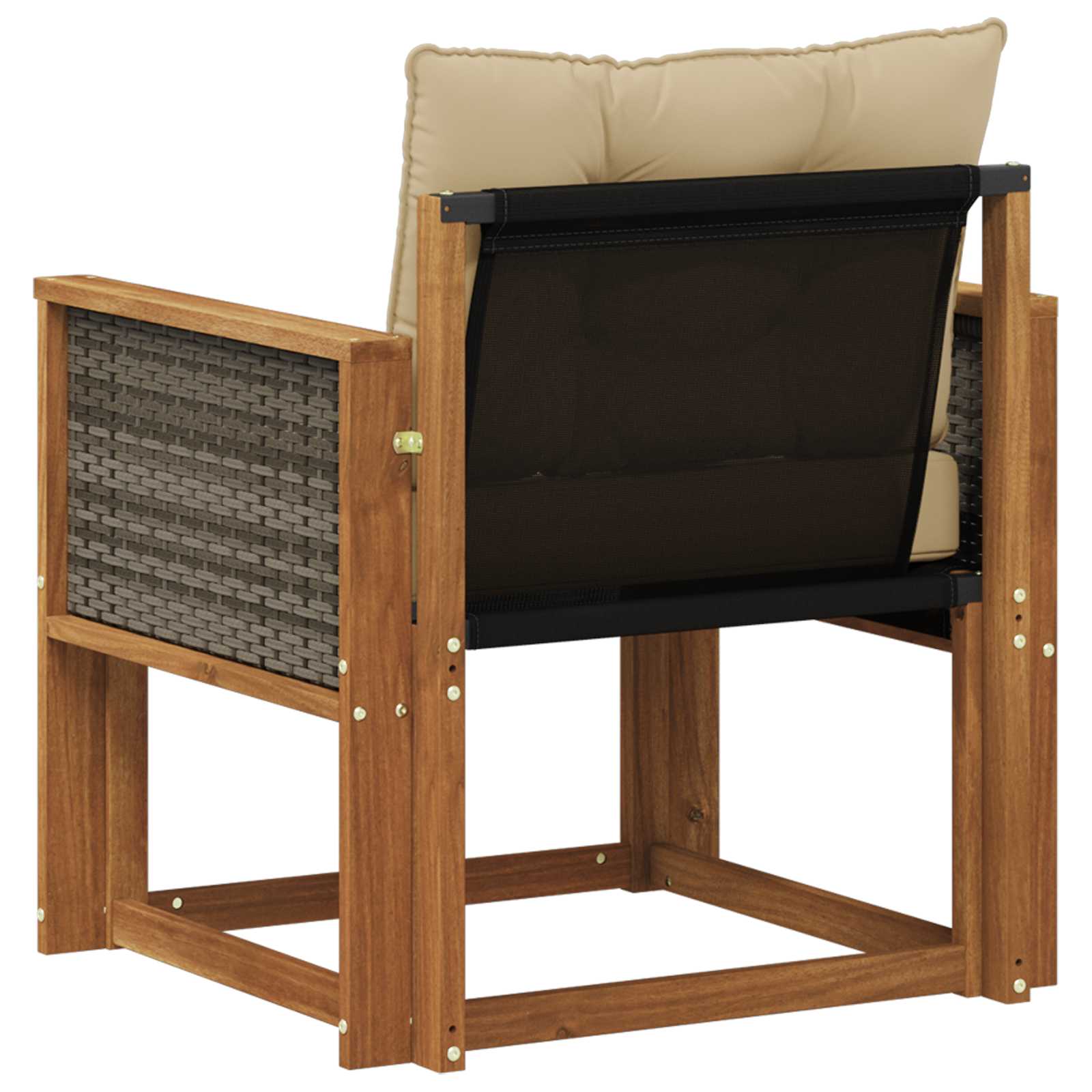Udendørs Mellem Sofa Massivt Akacietræ Naturfarvet