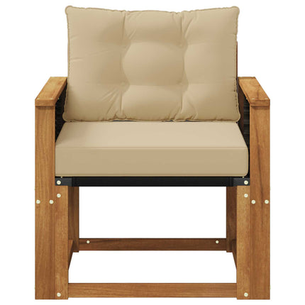 Udendørs Mellem Sofa Massivt Akacietræ Naturfarvet