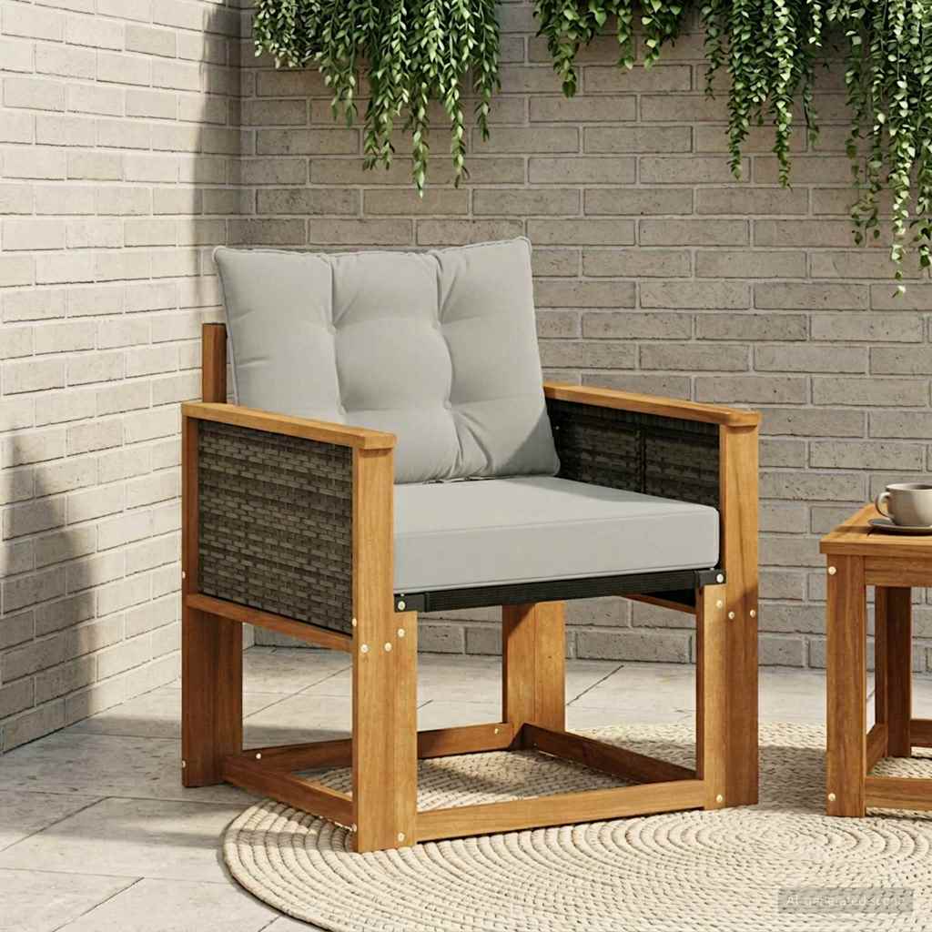 Udendørs sofa Massivt Akacietræ Naturfarvet