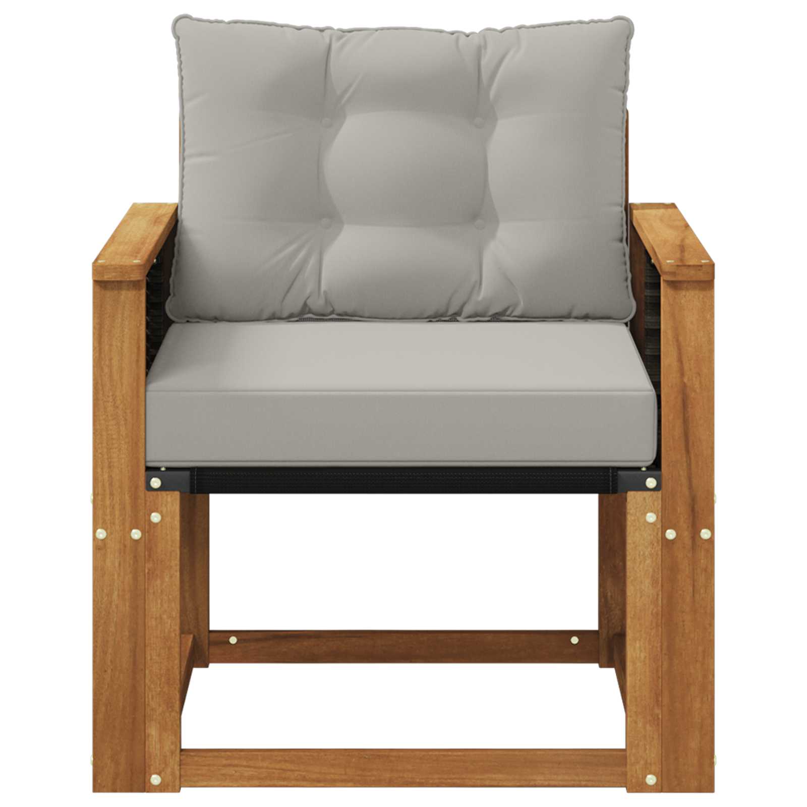 Udendørs sofa Massivt Akacietræ Naturfarvet
