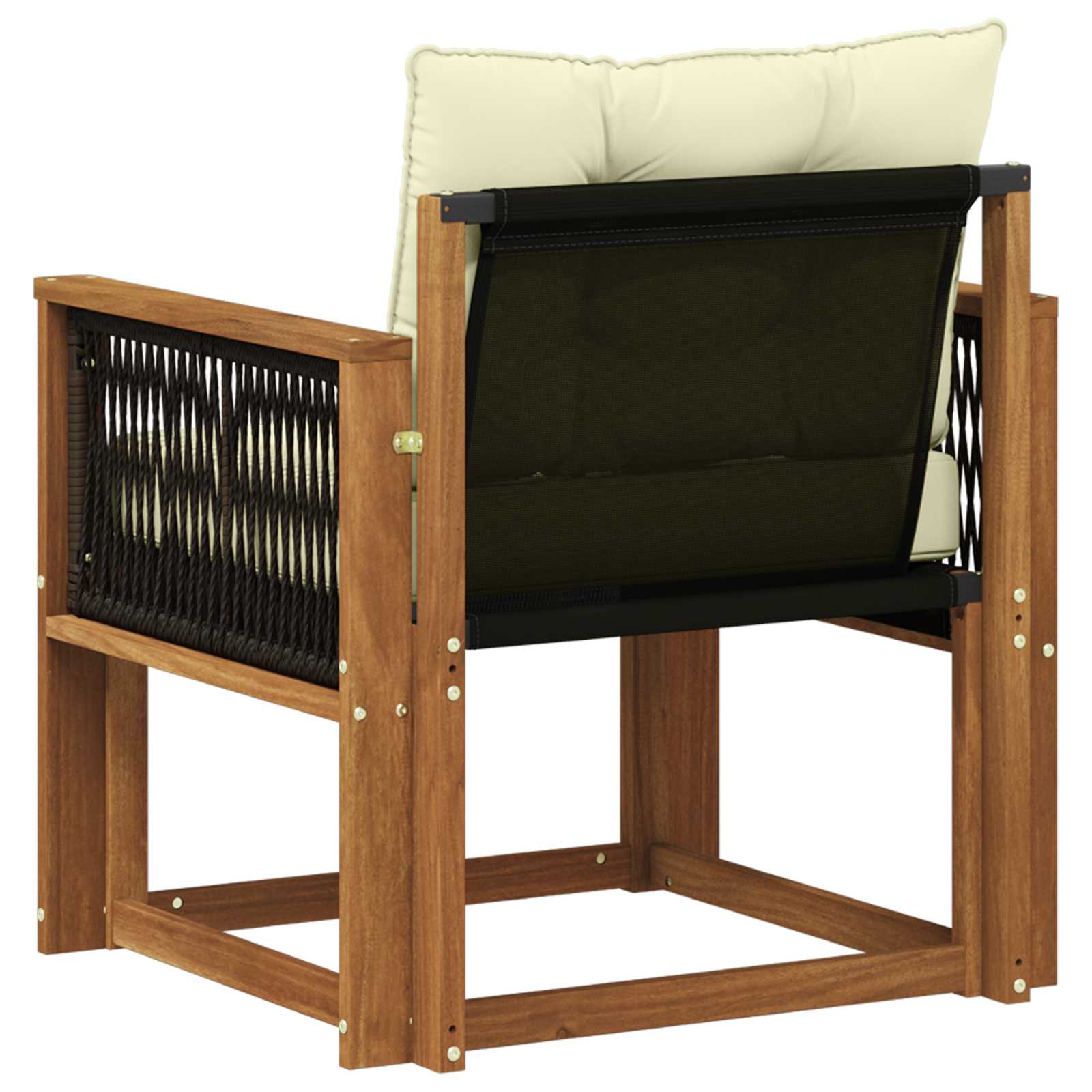 Udendørs Mellem Sofa Massivt Akacietræ Naturfarvet