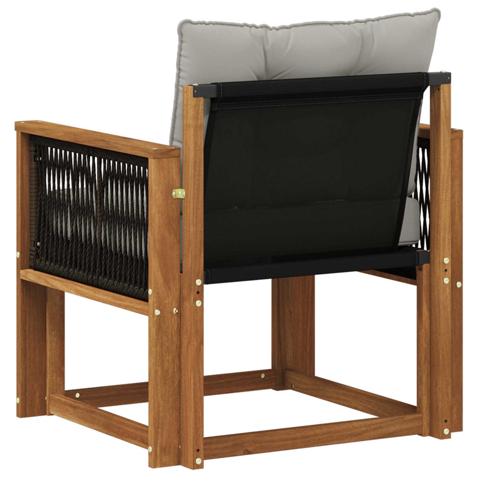 Udendørs Mellem Sofa Massivt Akacietræ Naturfarvet