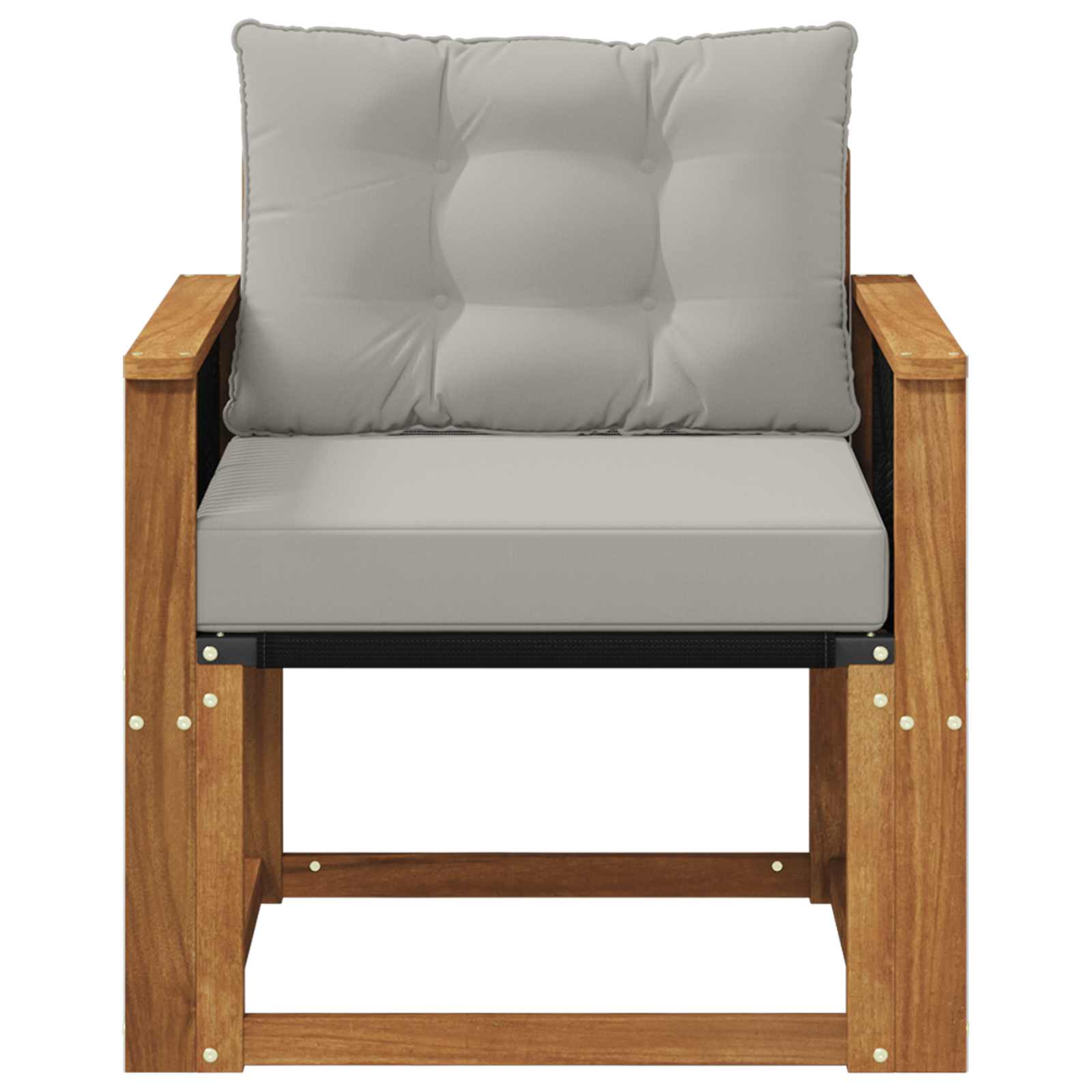 Udendørs Mellem Sofa Massivt Akacietræ Naturfarvet
