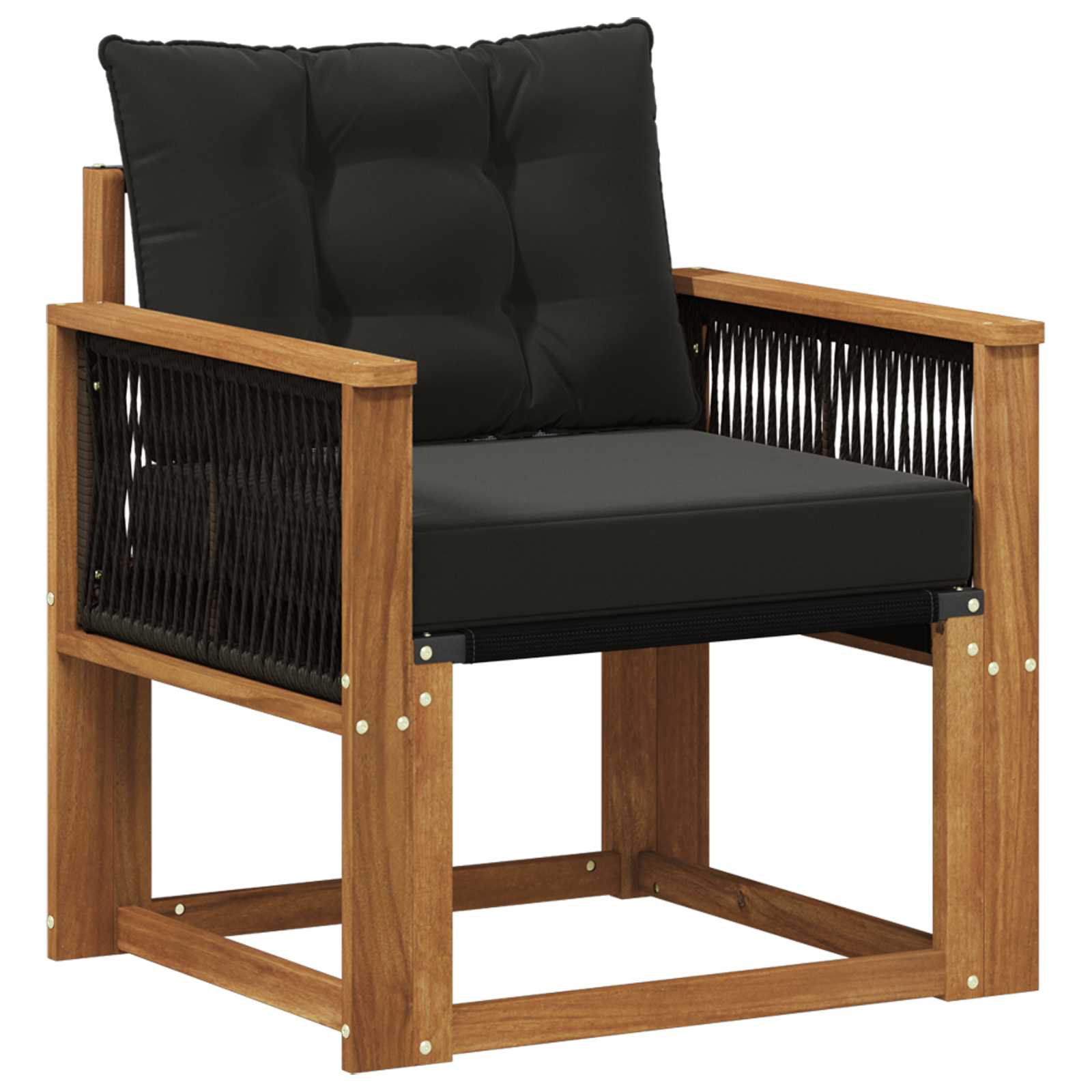 Udendørs Mellem Sofa Massivt Akacietræ Naturfarvet