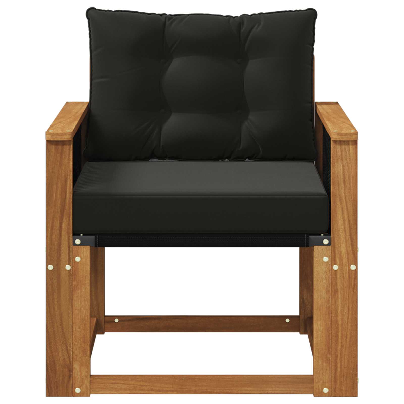 Udendørs Mellem Sofa Massivt Akacietræ Naturfarvet