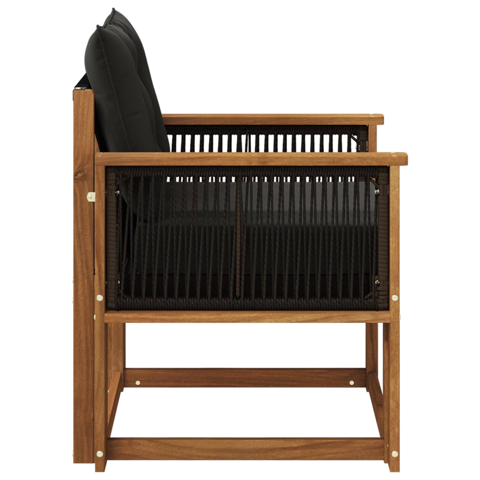 Udendørs Mellem Sofa Massivt Akacietræ Naturfarvet