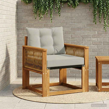 Udendørs sofa Massivt Akacietræ Naturfarvet