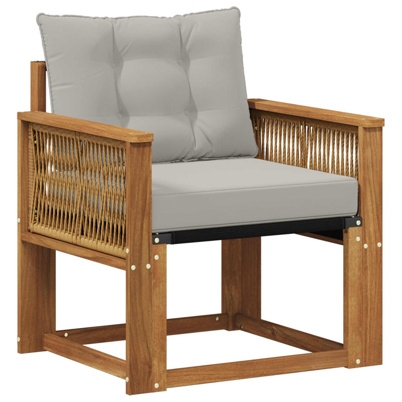 Udendørs sofa Massivt Akacietræ Naturfarvet