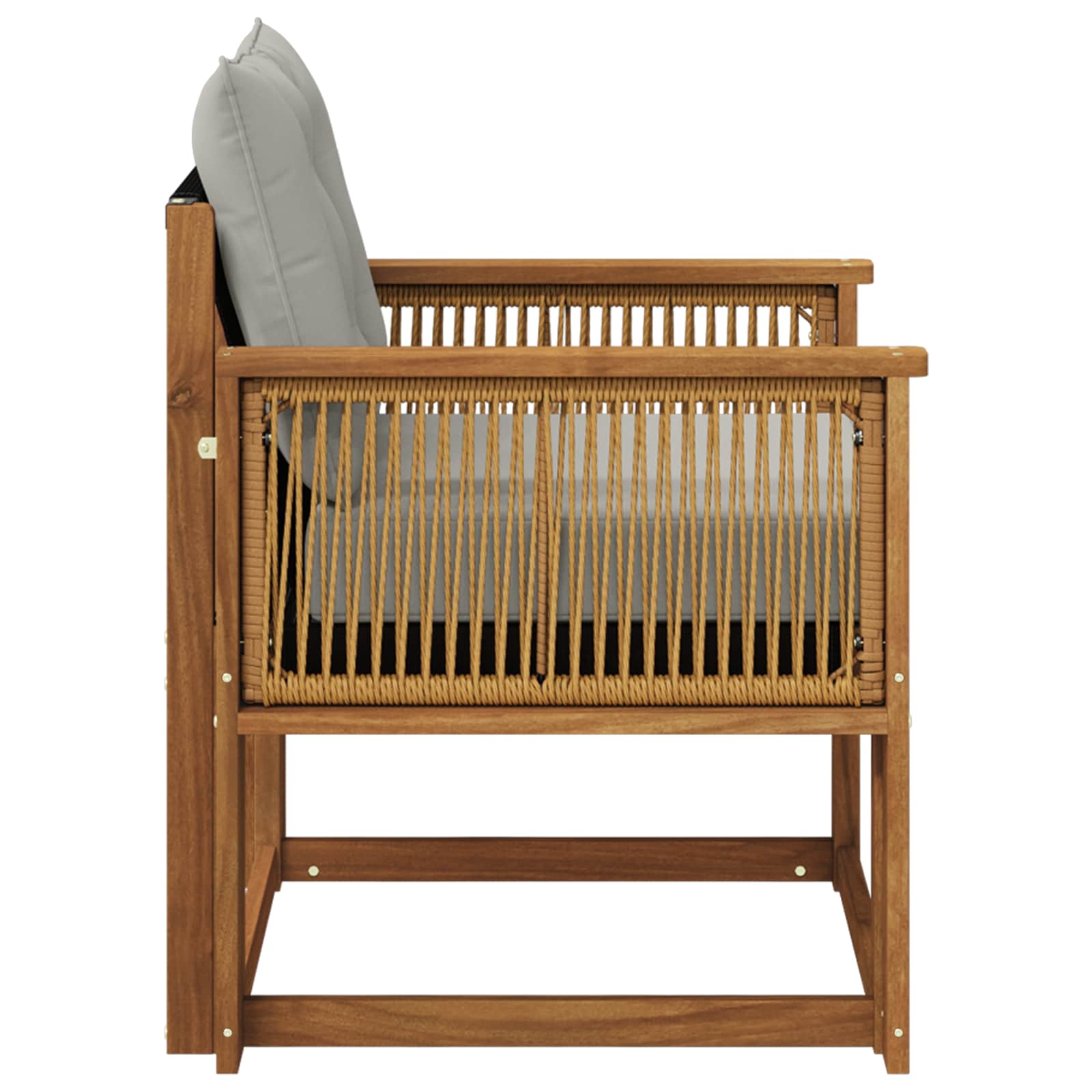 Udendørs sofa Massivt Akacietræ Naturfarvet
