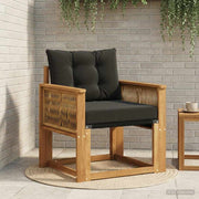 Udendørs Mellem Sofa Massivt Akacietræ Naturfarvet