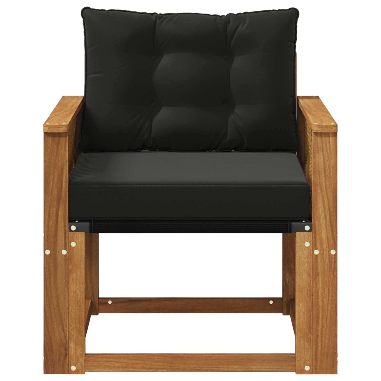 Udendørs Mellem Sofa Massivt Akacietræ Naturfarvet