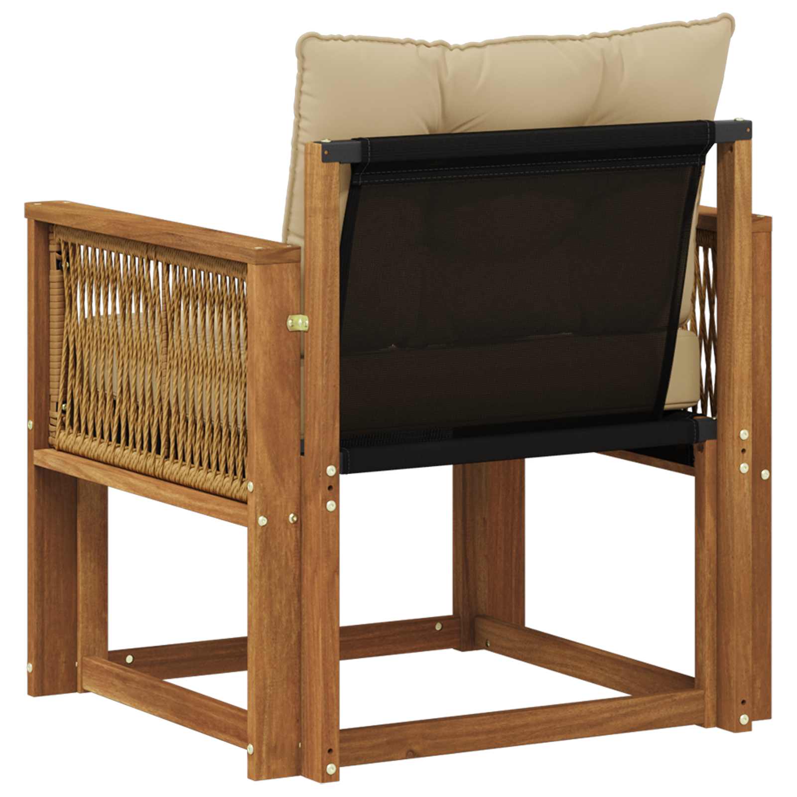 Udendørs Mellem Sofa Massivt Akacietræ Naturfarvet