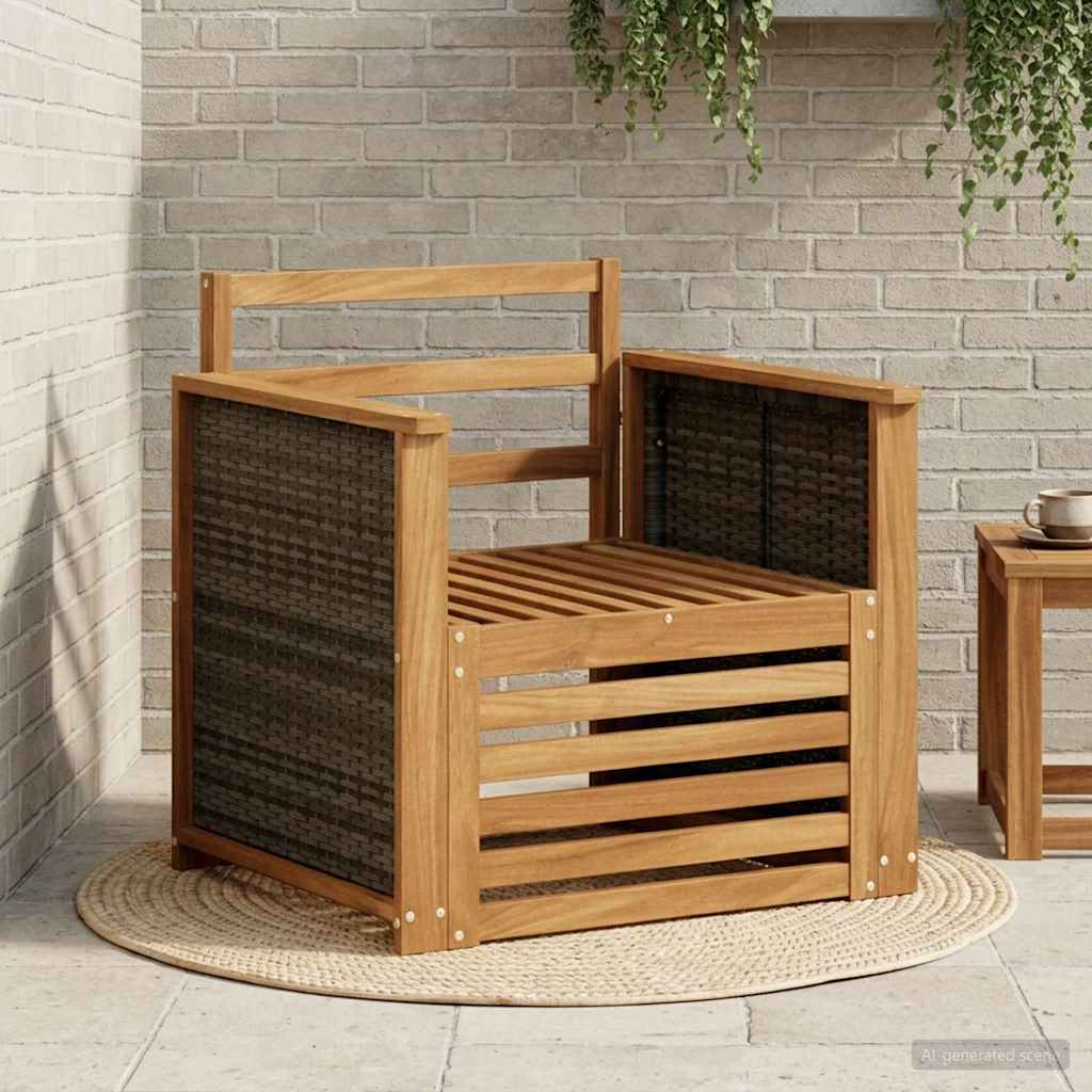 Udendørs Mellem Sofa Naturfarvet
