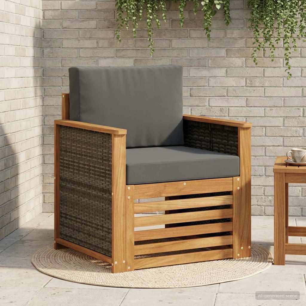 Udendørs Mellem Sofa Naturfarvet