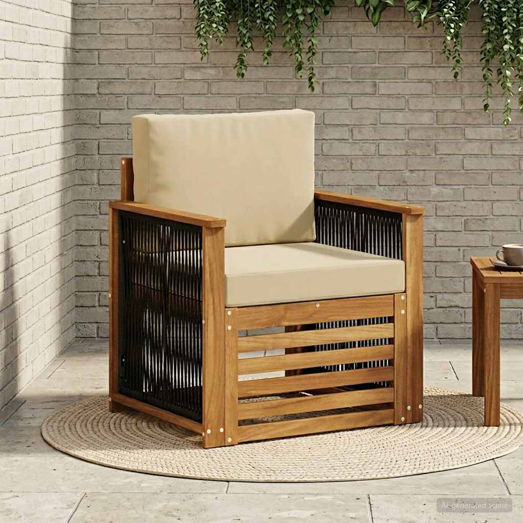 Udendørs Mellem Sofa Naturfarvet