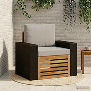 Udendørs Mellem Sofa Naturfarvet