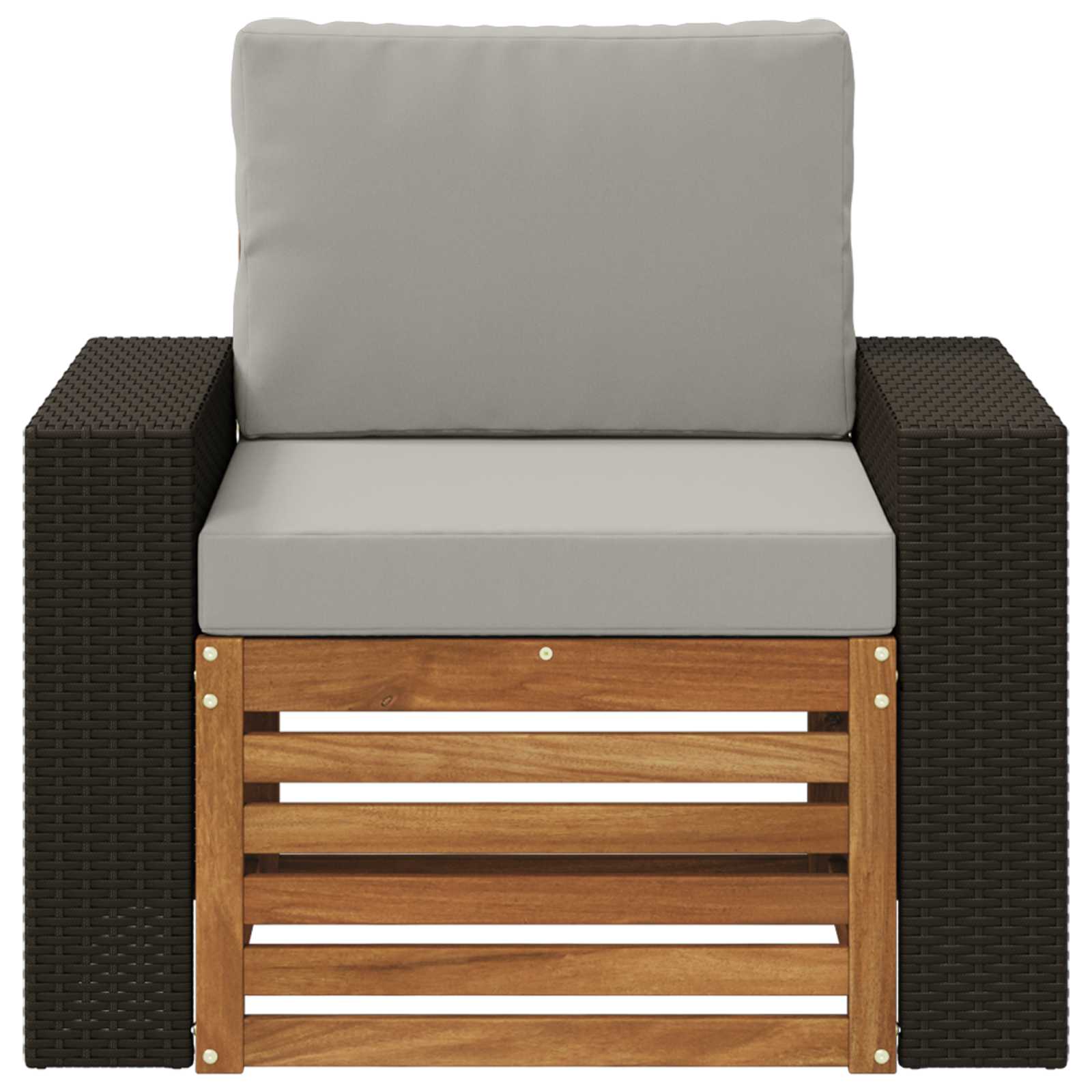 Udendørs Mellem Sofa Naturfarvet