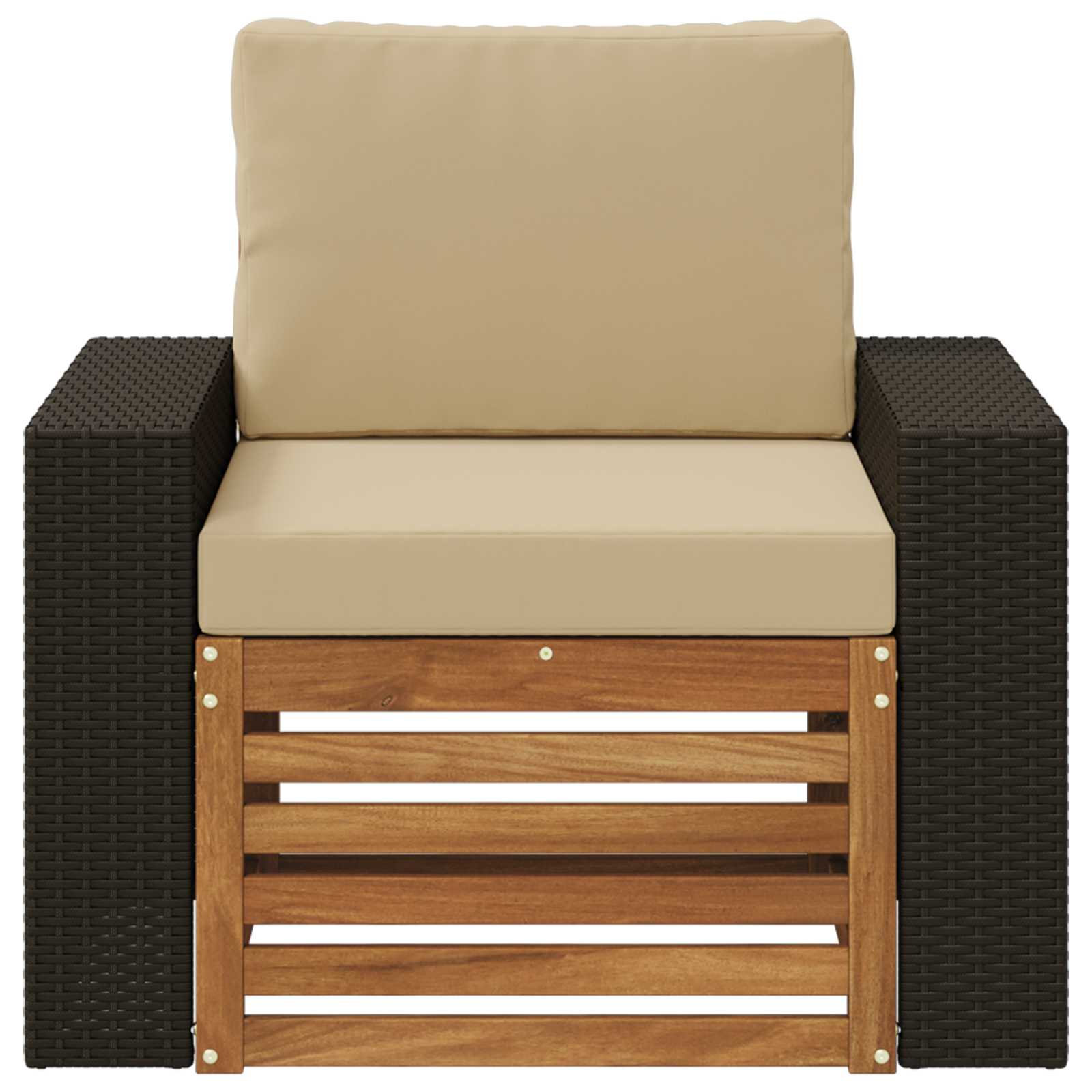Udendørs Mellem Sofa Naturfarvet