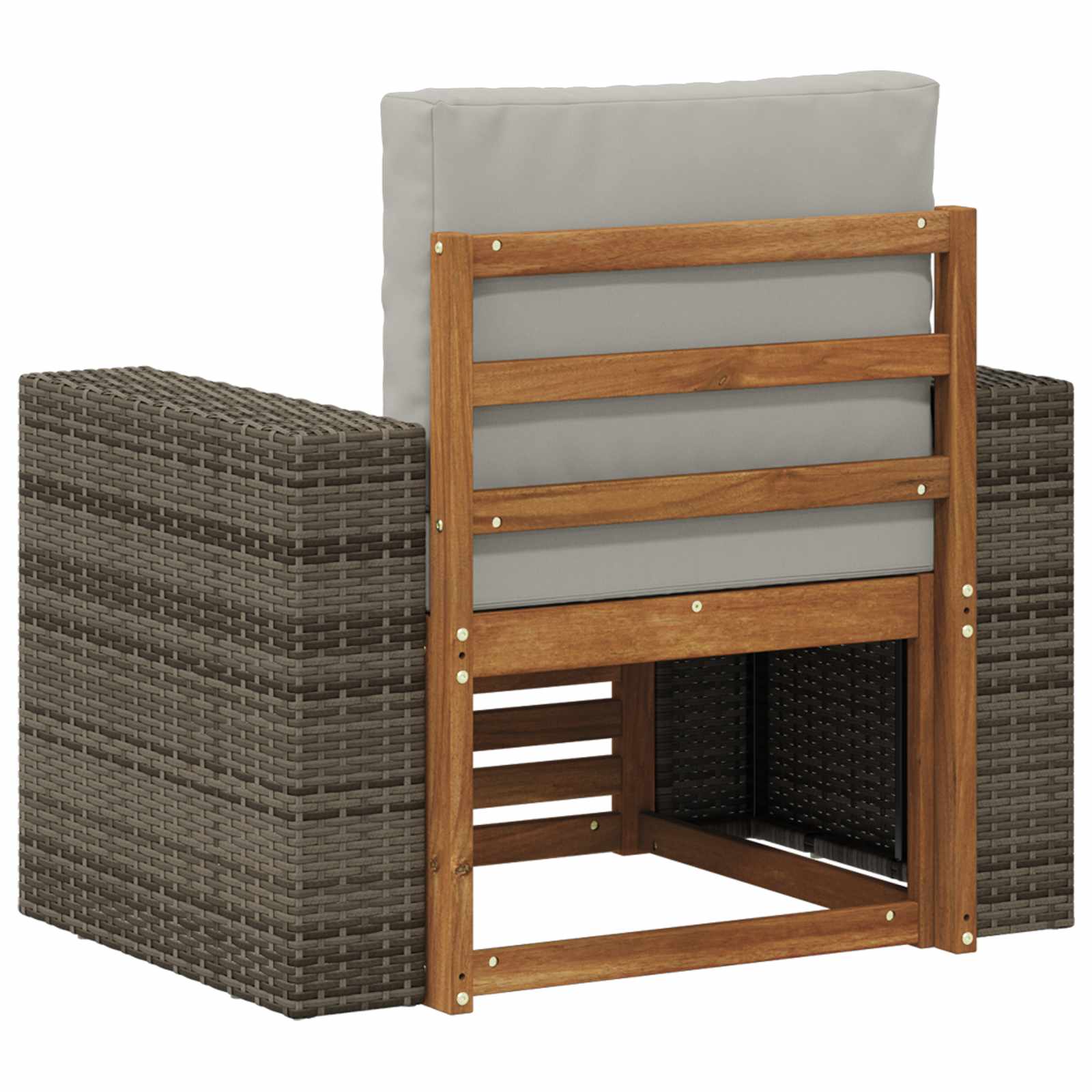 Udendørs Mellem Sofa Massivt Akacietræ Naturfarvet