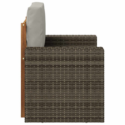 Udendørs Mellem Sofa Massivt Akacietræ Naturfarvet