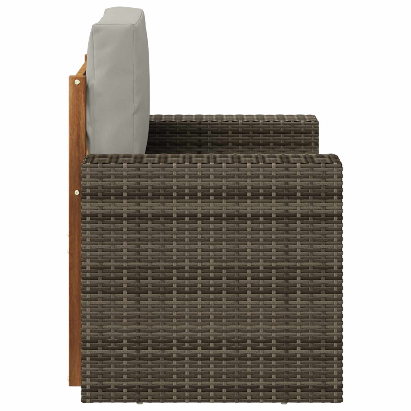 Udendørs Mellem Sofa Massivt Akacietræ Naturfarvet