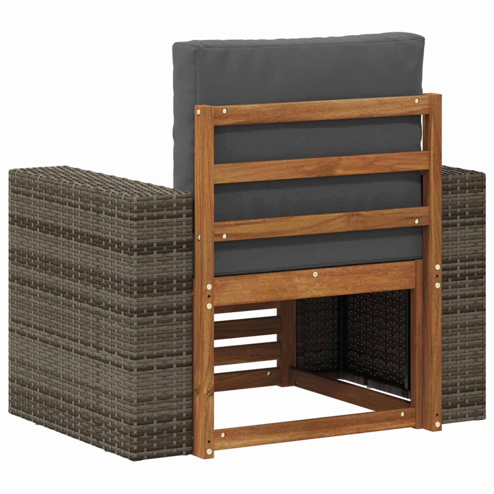 Udendørs Mellem Sofa Massivt Akacietræ Naturfarvet