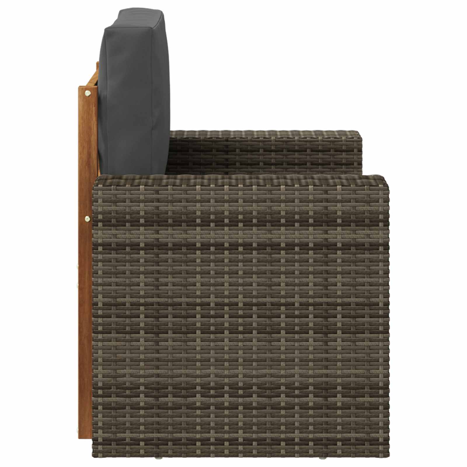 Udendørs Mellem Sofa Massivt Akacietræ Naturfarvet