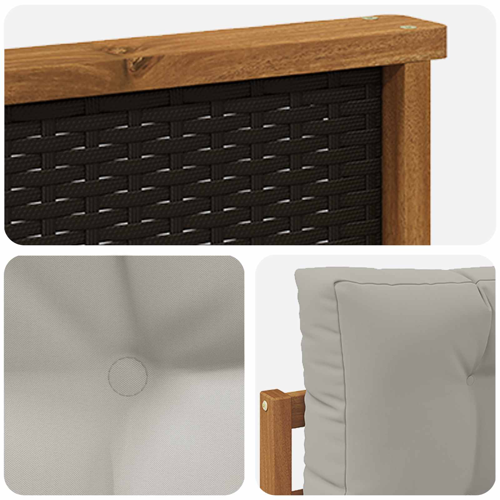 Udendørs Mellem Sofa Naturfarvet
