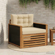 Udendørs Mellem Sofa Massivt Akacietræ Naturfarvet